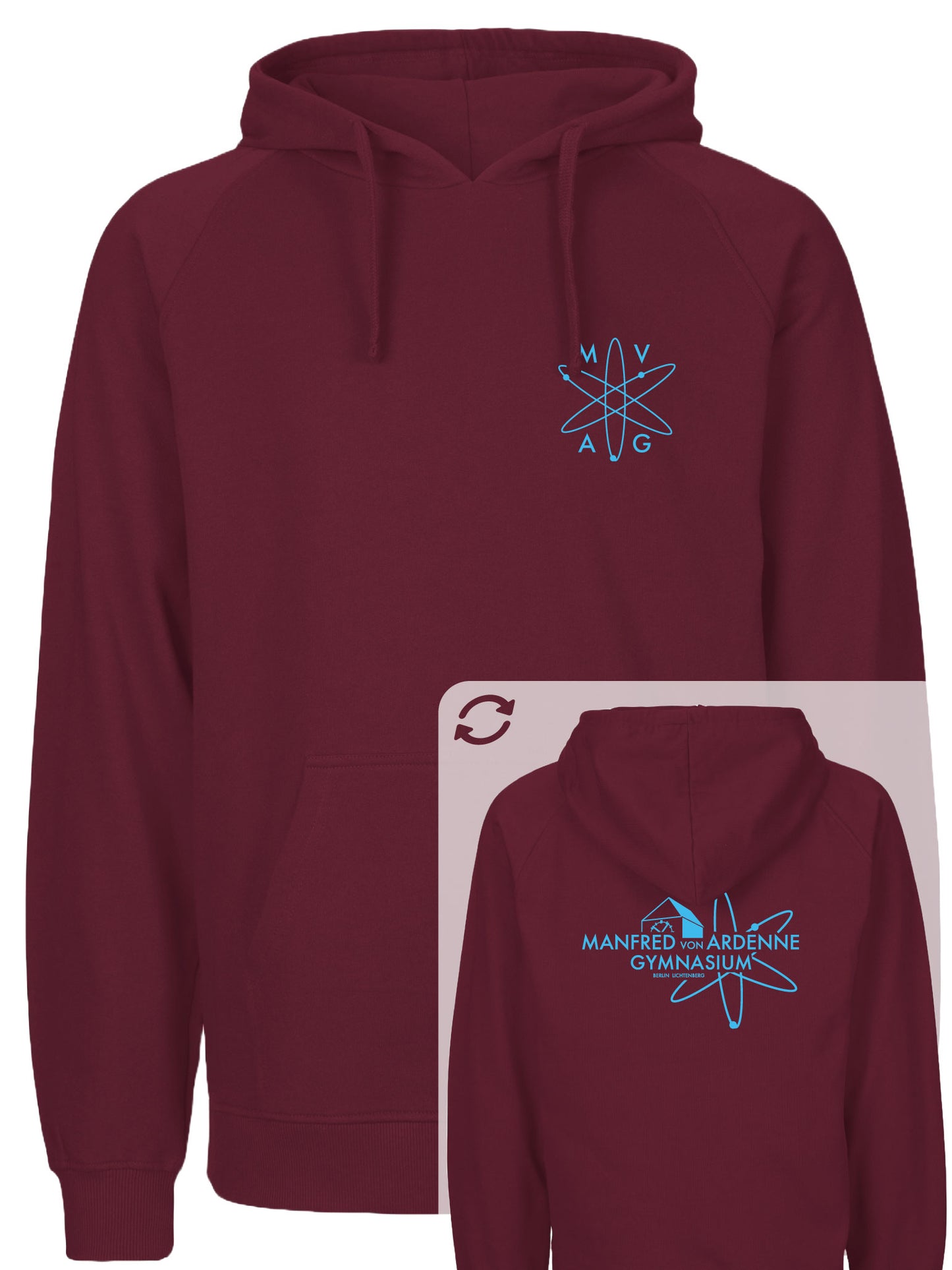 Hoodie "Ardenne New" Bordeaux