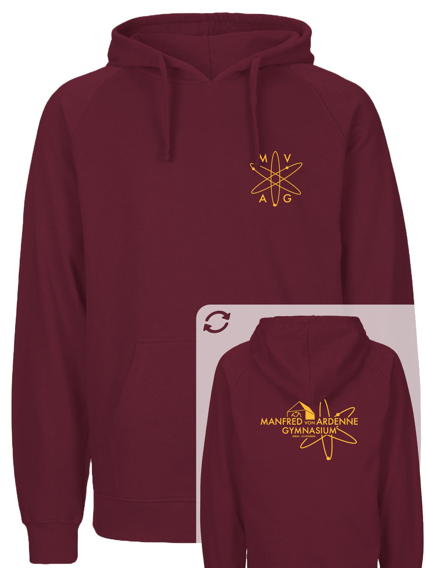 Hoodie "Ardenne New" Bordeaux