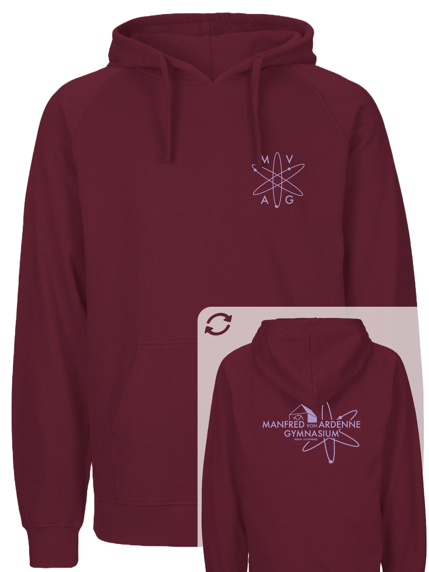 Hoodie "Ardenne New" Bordeaux