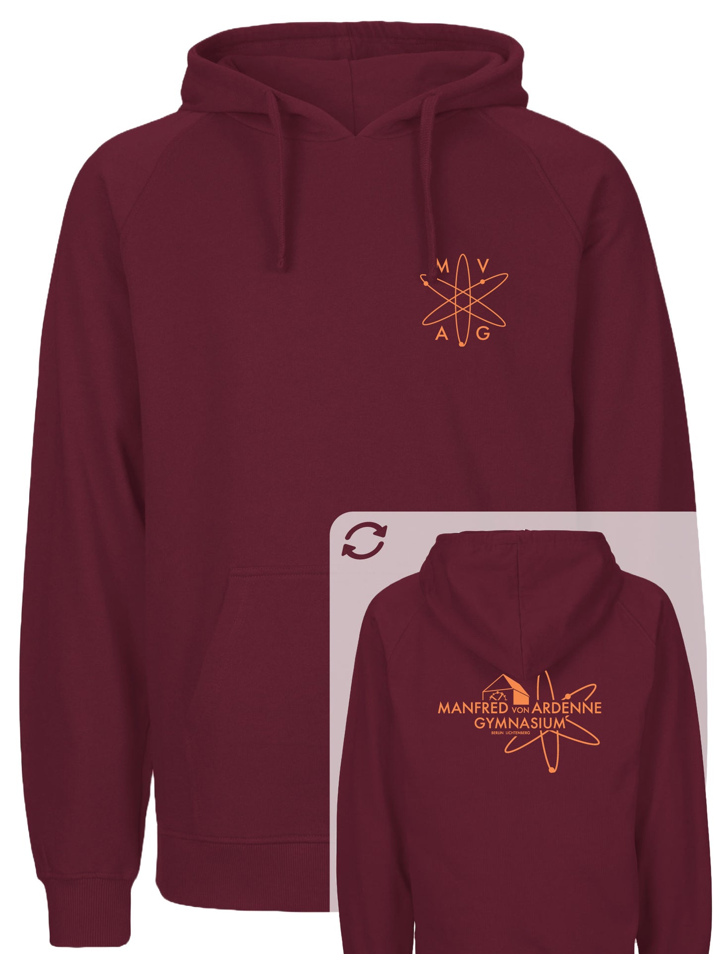 Hoodie "Ardenne New" Bordeaux