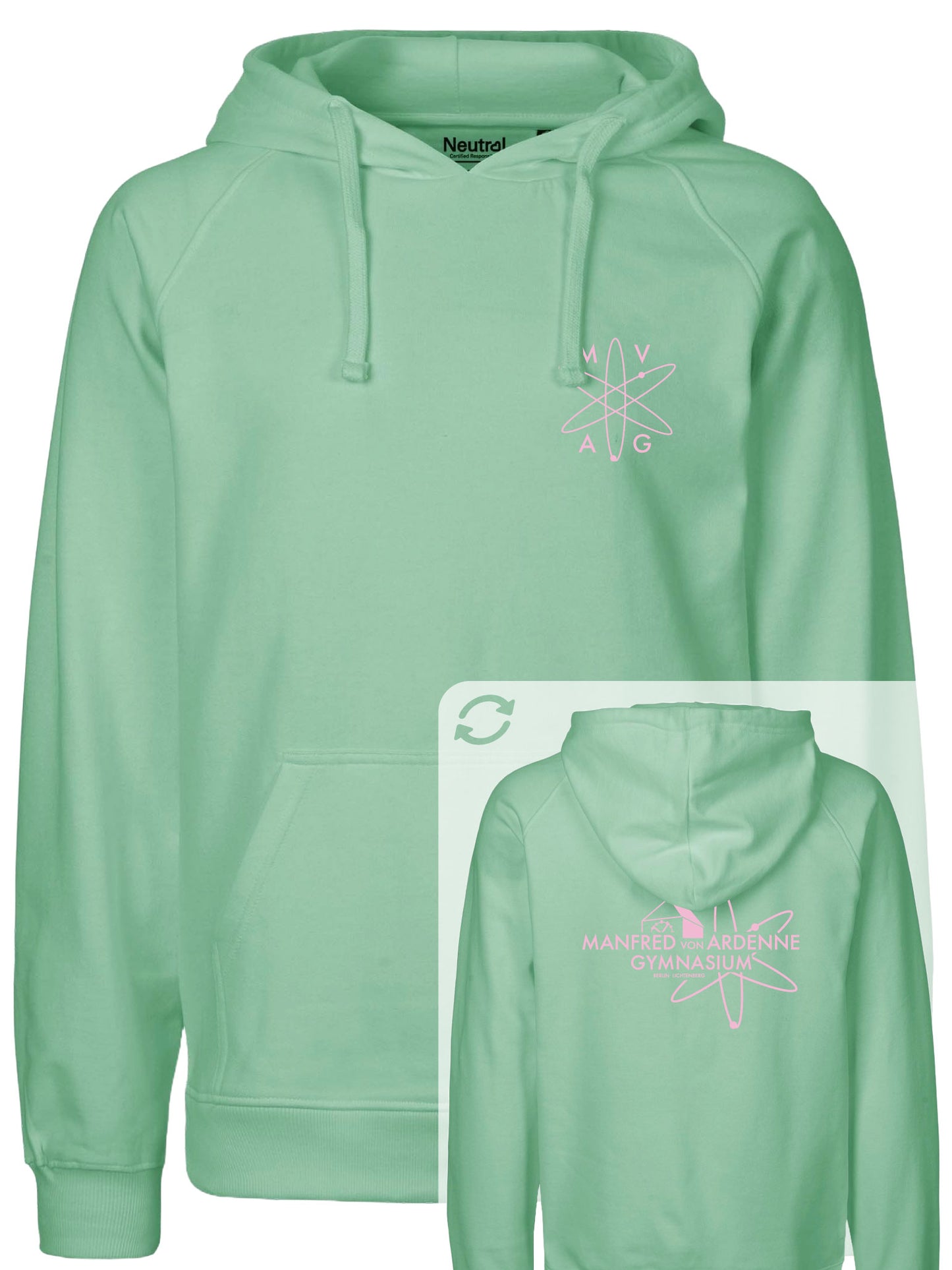 Hoodie "Ardenne New" Dusty Mint