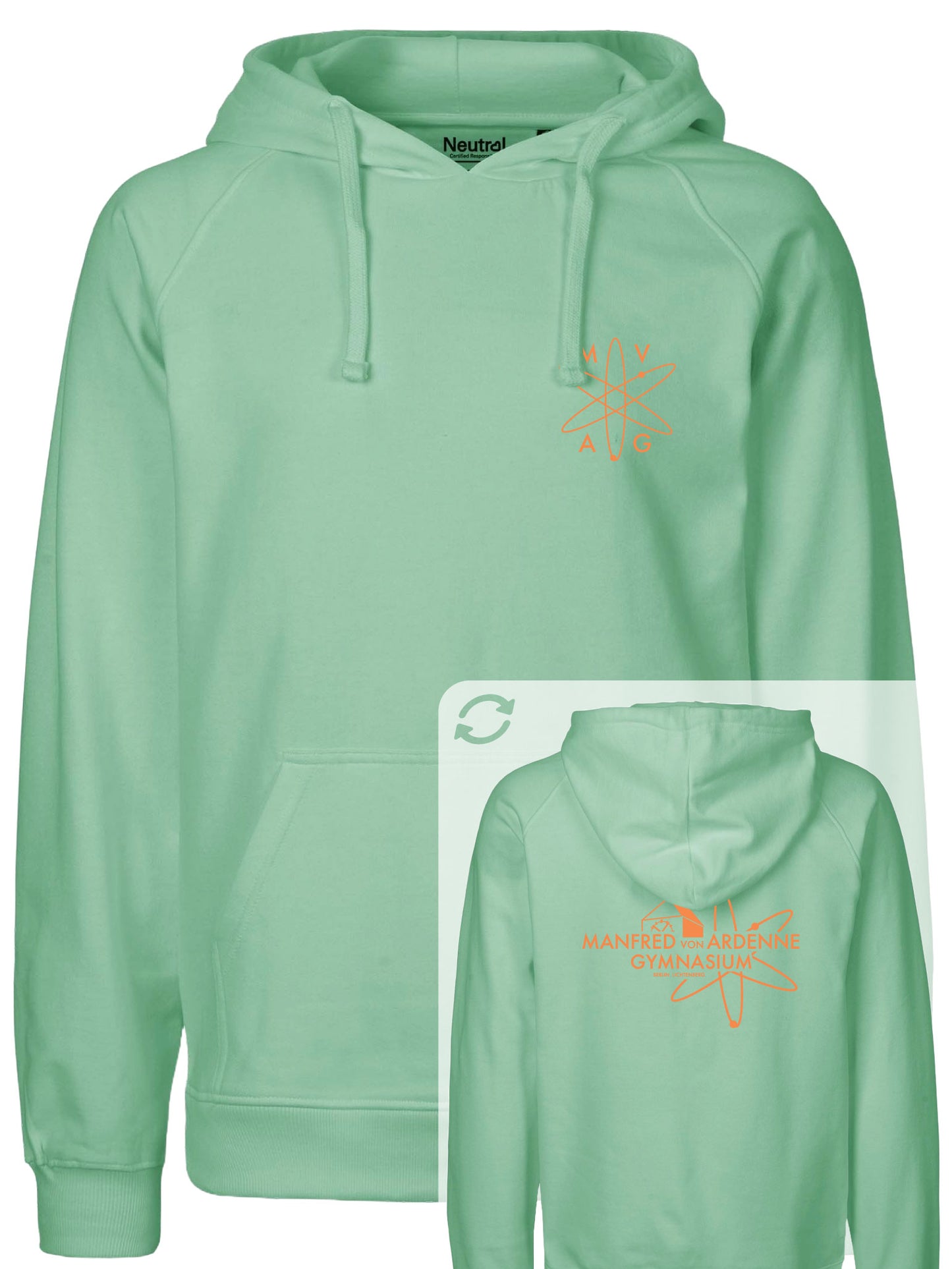 Hoodie "Ardenne New" Dusty Mint